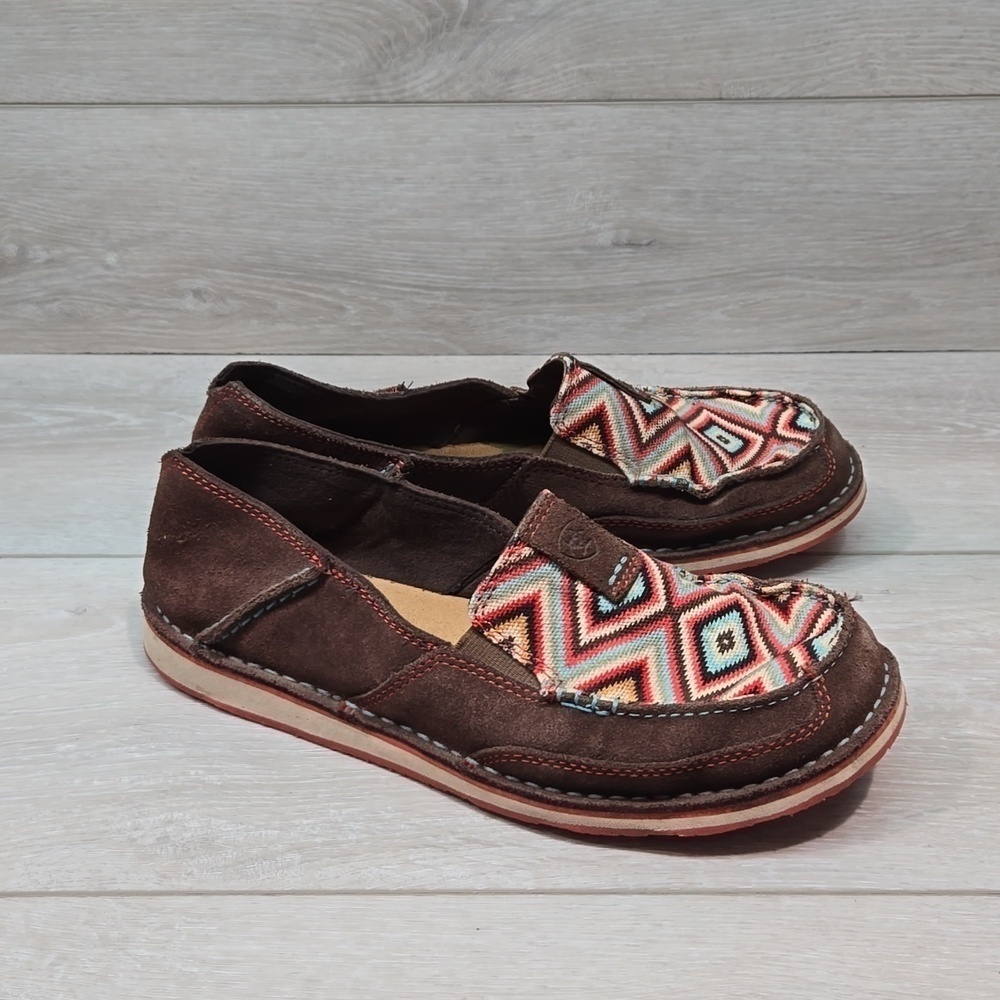 Ariat Womens Aztec Loafer Leather Slip on shoes sz 9B